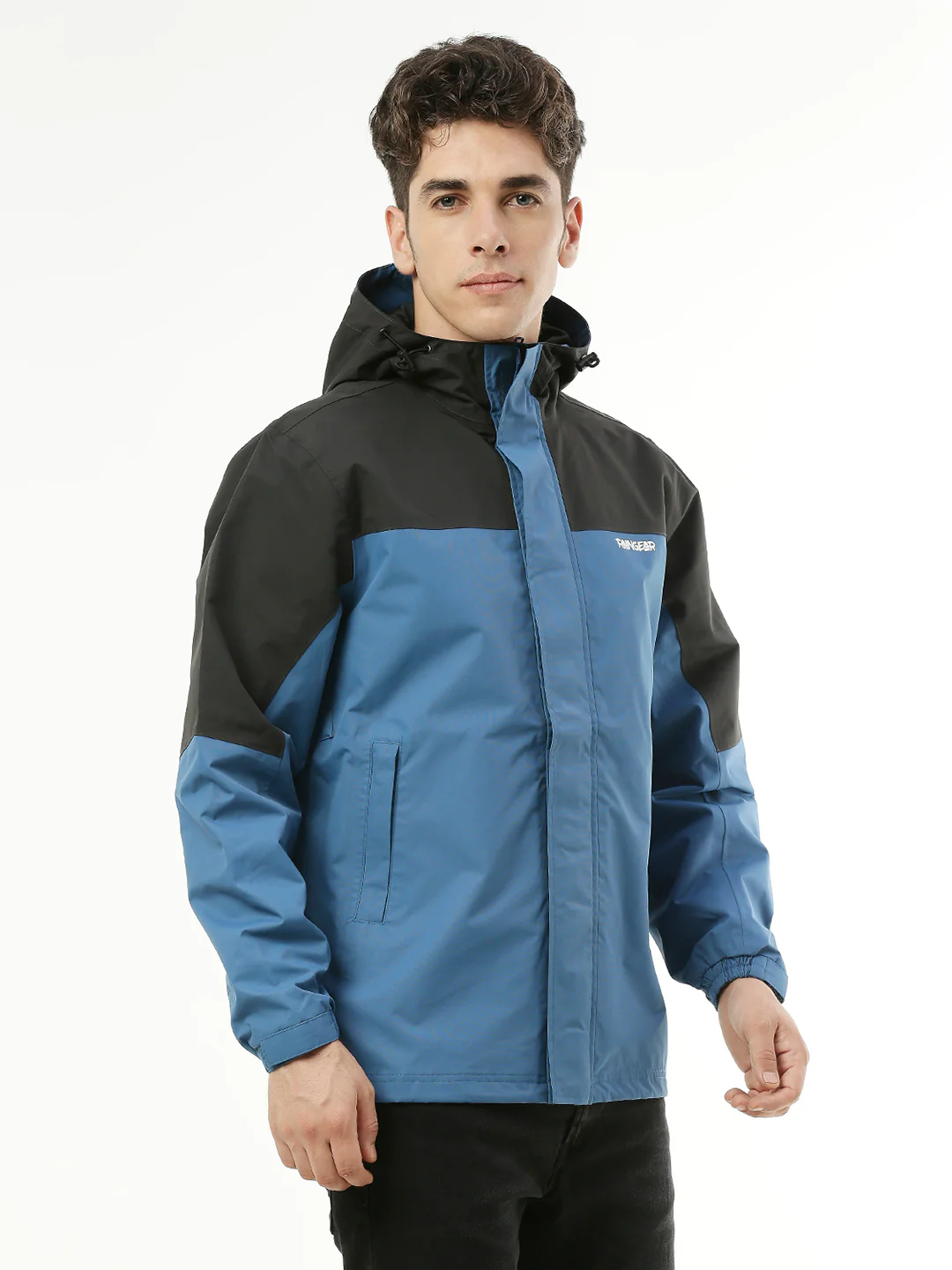 MonsoonShield Black Blue Rain Jacket For Men - Image 5