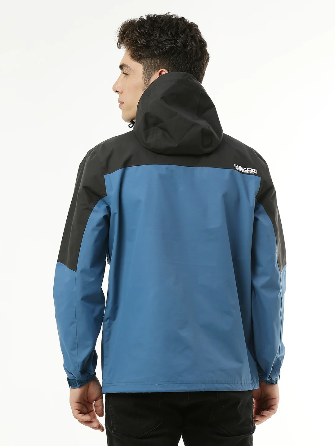 MonsoonShield Black Blue Rain Jacket For Men - Image 3