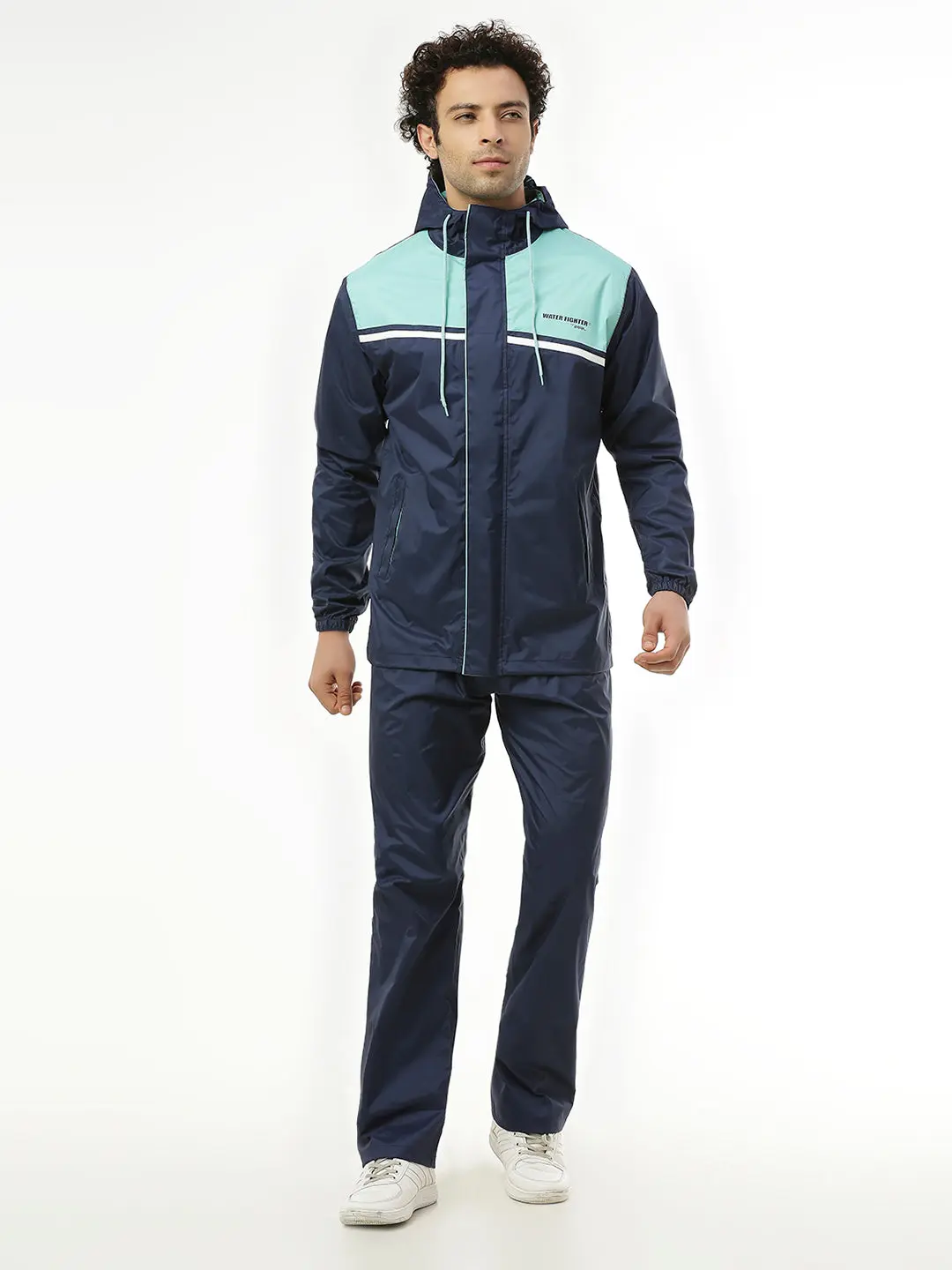 Active Sport Navy & Green Rainwear