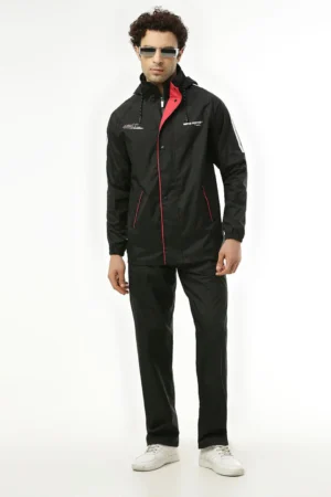 Midnight Black & Red Rainwear Set