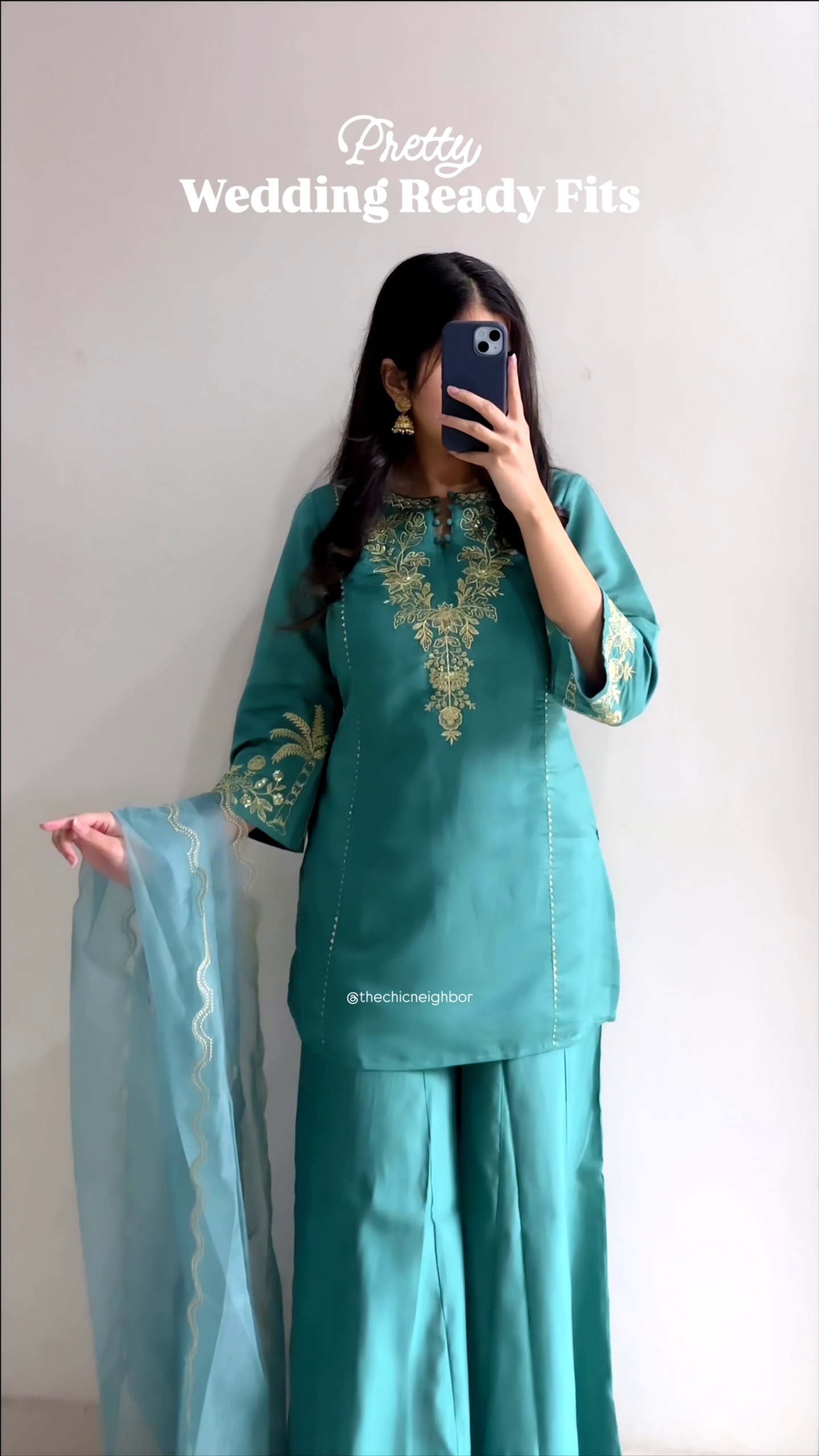 Women’s Green Viscose Chanderi Embroidered Ethnic Straight Kurta Set with Dupatta - Image 2