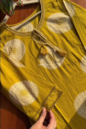 Premium Cotton Suit Set - Yellow