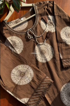 Premium Cotton Suit Set - Brown